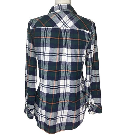 Rails Ellson Wm’s Sz Sm Blue Green Orange Soft Flannel Button Down Top Shirt - Picture 3 of 7